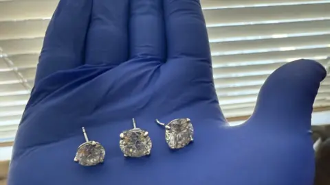 Earrings worth 9,500 recovered by Florida police after alleged thief swallows them Earrings worth 9,500 recovered by Florida police after alleged thief swallows them