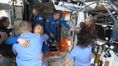 SpaceX capsule docks as astronauts prepare return after nine months SpaceX capsule docks as astronauts prepare return after nine months