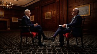 Trump appeasing Putin with pressure on Ukraine, Biden tells BBC Trump appeasing Putin with pressure on Ukraine, Biden tells BBC