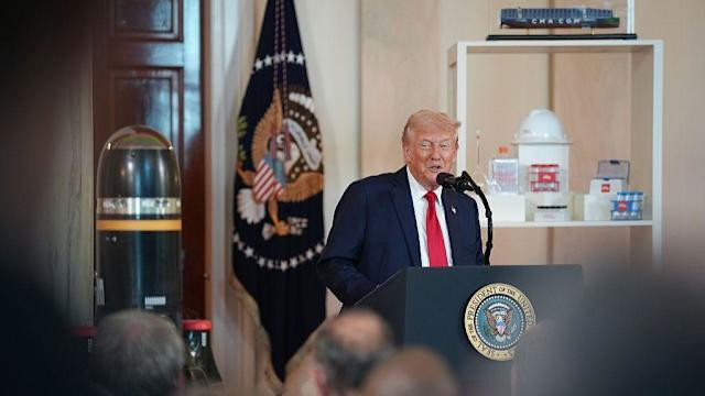 Trump tells business chiefs he needs ‘little bit of time’ as US economy shrinks